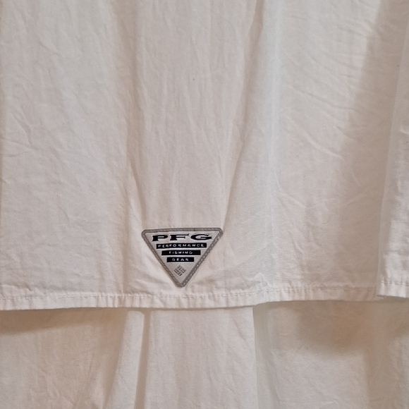 Columbia White Casual Button Down Shirt with Embroidered Logo Texas A&M SZ.XLG - Picture 8 of 12